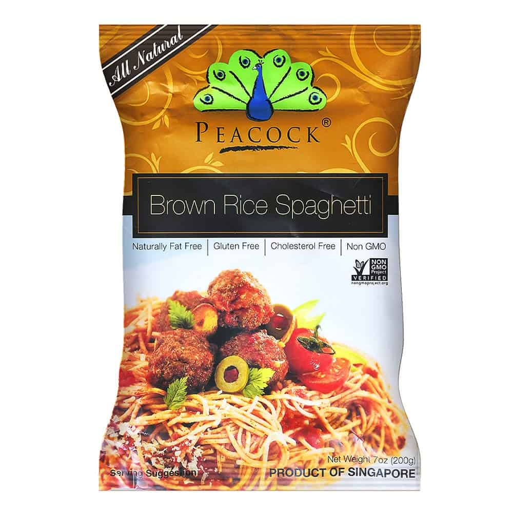 peacock rice brown spaghetti The Celiac Store